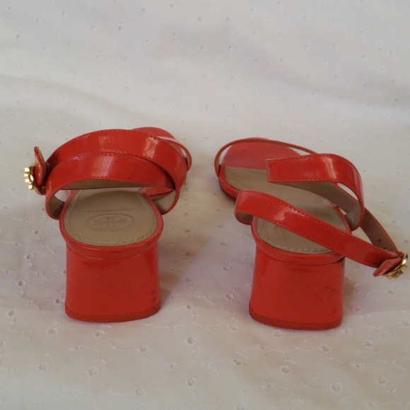 Tory Burch Winona Orange Patent Leather size 8M - Picture 4 of 9
